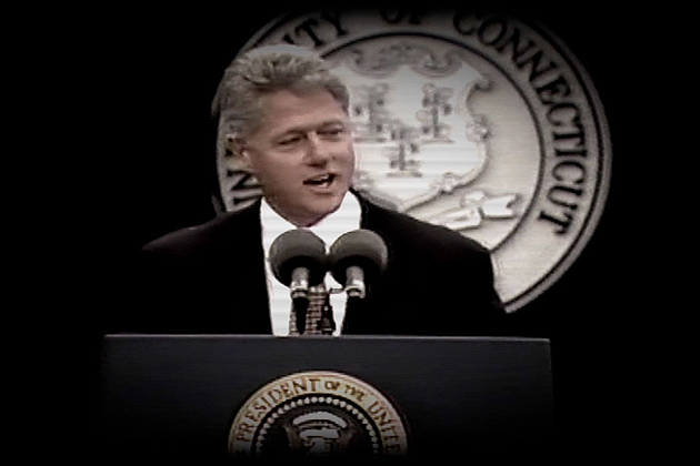 Bill Clinton speaks at the dedication of the Thomas J. Dodd Research Center